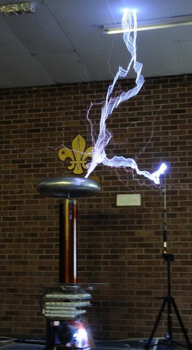 tesla coil running