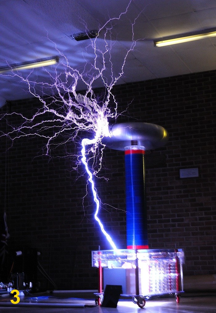 Tesla coil strike