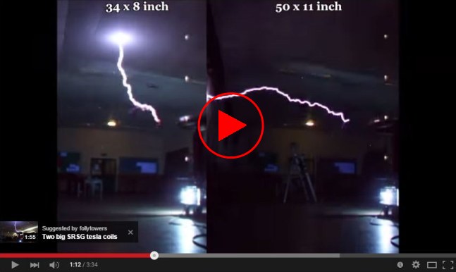 Tesla coil toroid test on YouTube